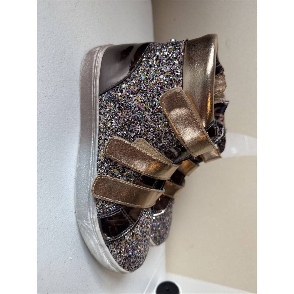 Steve Madden Girl's Jzoom Sneaker Size 4 School Shoe Glitter